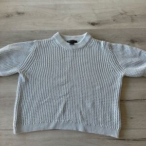 French Connection Short Sleeve Sweater Pale Blue M NWOT